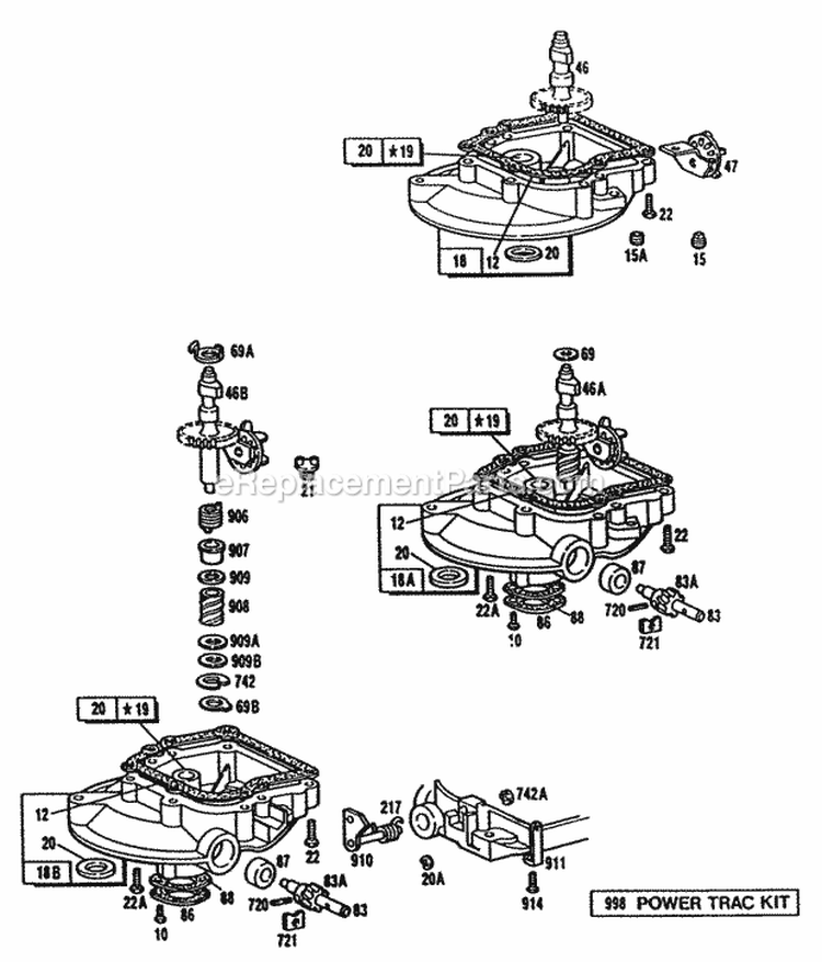Sump BasesRight Angle Dr Diagram and Parts List for 110782-0051-01  Briggs and Stratton Engine